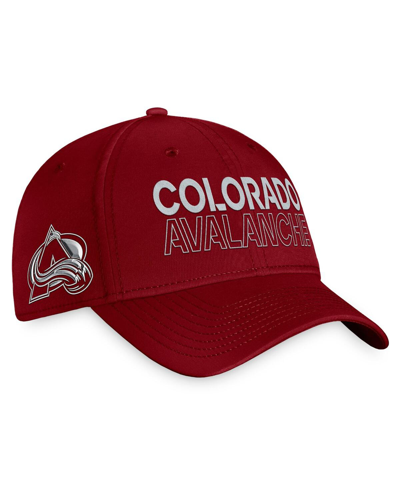 Shop Fanatics Men's  Burgundy Colorado Avalanche Authentic Pro Road Flex Hat