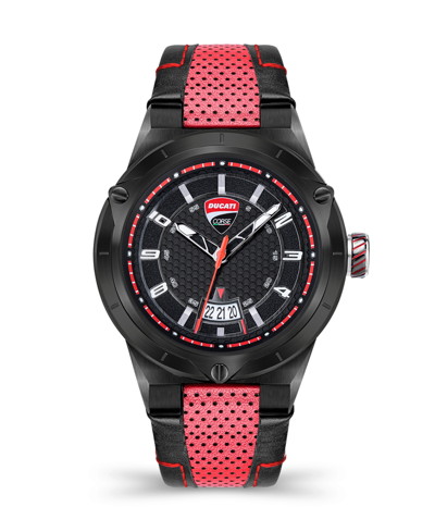Shop Ducati Corse Men's Quartz Two Tone Genuine Leather Watch 45mm In Multi