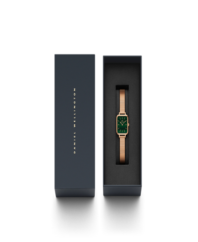 Shop Daniel Wellington Women's Quadro Studio 23k Rose Gold Pvd Plated Stainless Steel Watch 22 X 22mm In Rose-gold