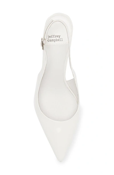 Shop Jeffrey Campbell Gambol Slingback Pointed Toe Pump In White