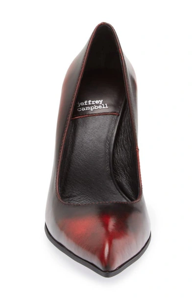 Shop Jeffrey Campbell Corporate Pump In Wine Rub Off