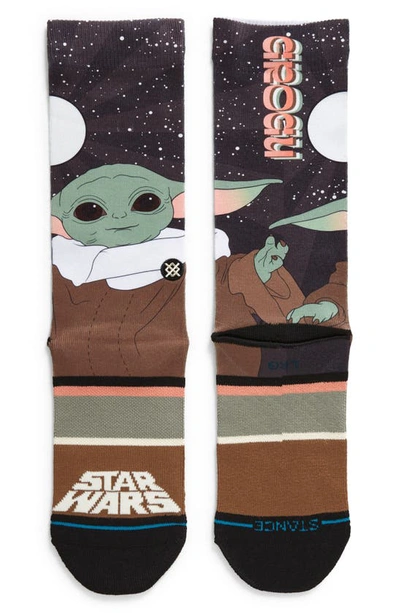 Shop Stance Star Wars Grogu Crew Socks In Splattergrey