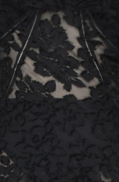 House Of Cb Seren Blush Lace-up Back Gown In Black