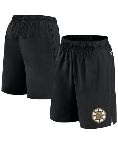 Shop Fanatics Men's  Black Boston Bruins Authentic Pro Tech Shorts