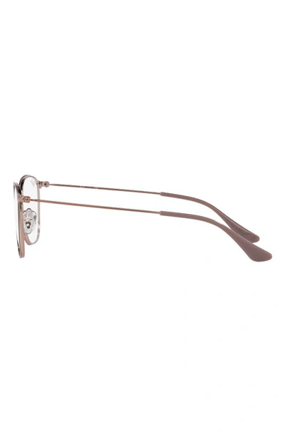 Shop Ray Ban 51mm Square Optical Glasses In Copper
