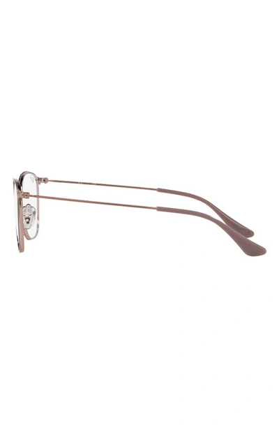 Ray Ban 51mm Square Optical Glasses In Copper