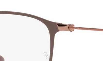 Ray Ban 51mm Square Optical Glasses In Copper