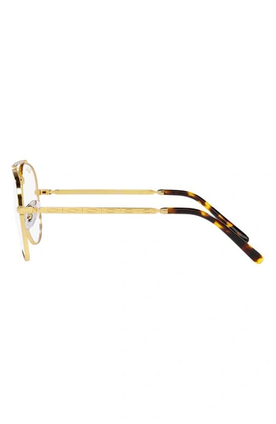 Shop Ray Ban 55mm Pilot Aviator Optical Glasses In Yellow