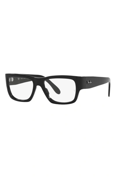 Shop Ray Ban Nomad Wayfarer 54mm Square Optical Glasses In Black