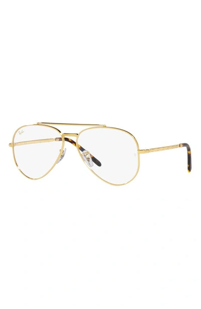 Shop Ray Ban New Aviator 58mm Pilot Optical Glasses In Yellow