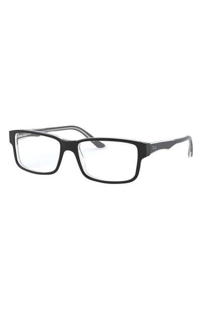 Ray Ban 54mm Square Optical Glasses In Black
