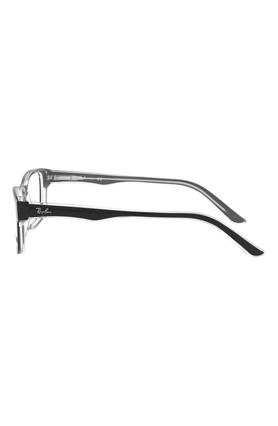 Ray Ban 54mm Square Optical Glasses In Black