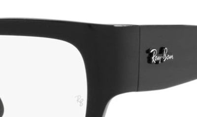 Shop Ray Ban Nomad Wayfarer 54mm Square Optical Glasses In Black
