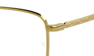 Ray Ban 57mm Rectangular Optical Glasses In Yellow