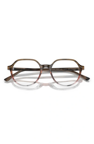 Shop Ray Ban Thalia 51mm Square Optical Glasses In Brown Gradient