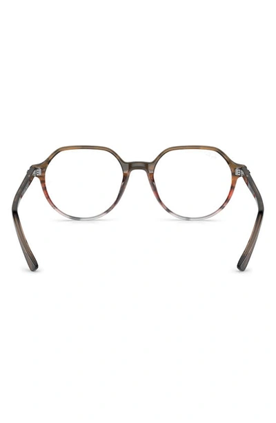 Shop Ray Ban Thalia 51mm Square Optical Glasses In Brown Gradient