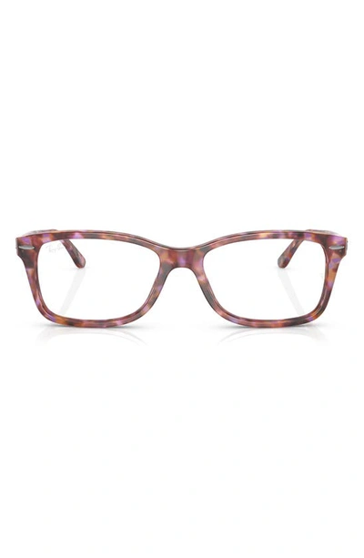 Shop Ray Ban 53mm Square Optical Glasses In Purple