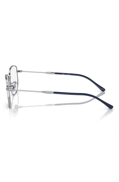 Ray Ban 53mm Irregular Optical Glasses In Silver