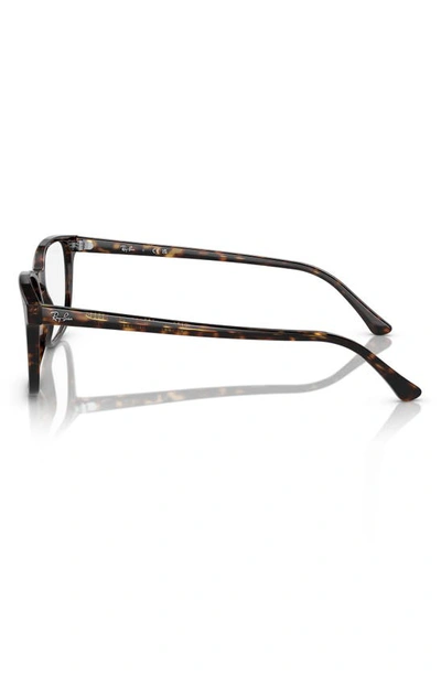 Ray Ban 54mm Rectangular Pillow Optical Glasses In Havana