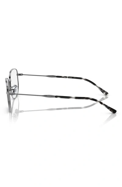 Ray Ban 53mm Irregular Optical Glasses In Gunmetal