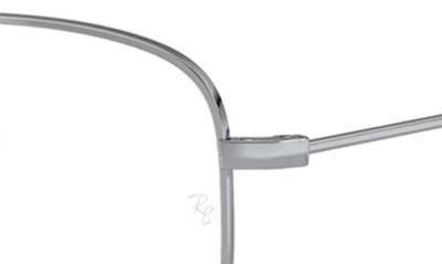 Ray Ban 53mm Irregular Optical Glasses In Silver
