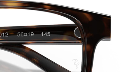 Ray Ban 54mm Rectangular Pillow Optical Glasses In Havana