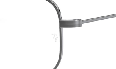 Ray Ban 53mm Irregular Optical Glasses In Gunmetal