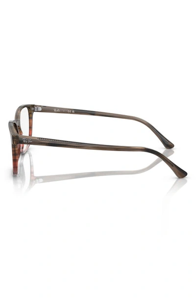 Ray Ban 54mm Rectangular Pillow Optical Glasses In Red