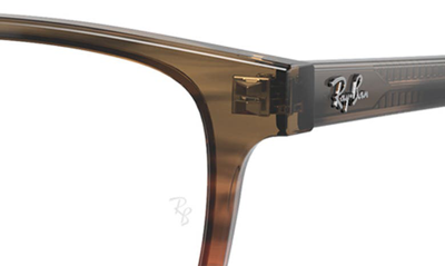 Ray Ban 54mm Rectangular Pillow Optical Glasses In Red