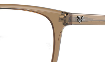 Ray Ban 54mm Square Optical Glasses In Transparent Brown