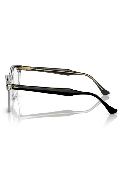 Shop Ray Ban Eagle Eye 51mm Square Optical Glasses In Trans Black