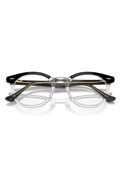 Shop Ray Ban Eagle Eye 51mm Square Optical Glasses In Trans Black
