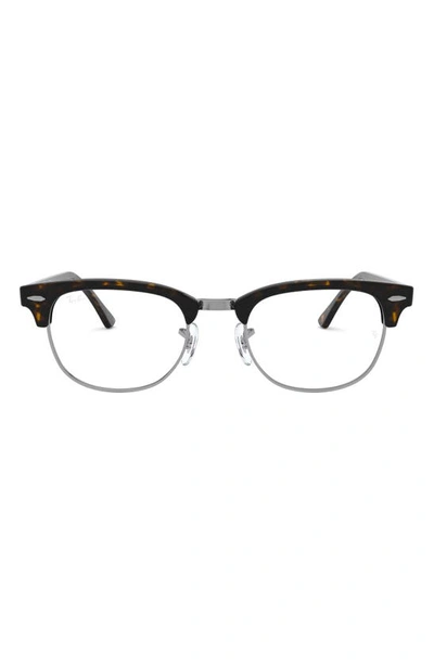 Shop Ray Ban 53mm Square Clubmaster Optical Glasses In Dk Havana