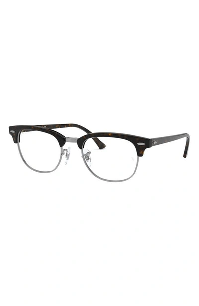 Shop Ray Ban 53mm Square Clubmaster Optical Glasses In Dk Havana