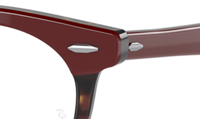 Shop Ray Ban Eagle Eye 51mm Square Optical Glasses In Bordeaux