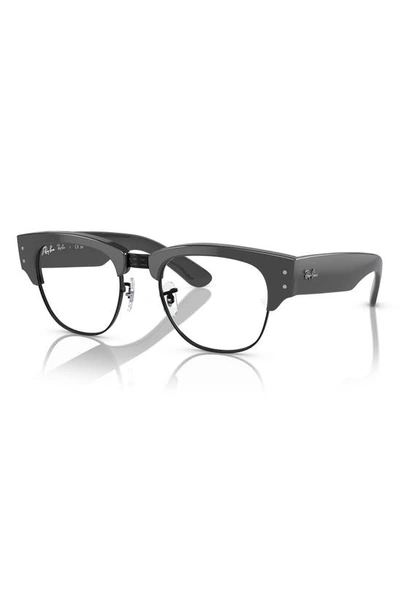 Shop Ray Ban 50mm Mega Clubmaster Square Optical Glasses In Black White