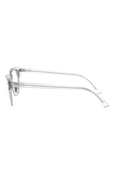 Ray Ban Ray-ban Clubmaster Browline Frame Glasses In White