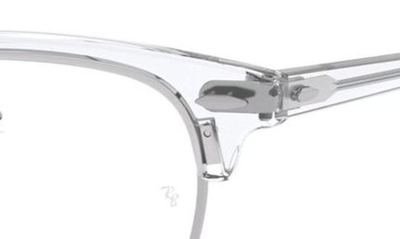 Ray Ban Ray-ban Clubmaster Browline Frame Glasses In White