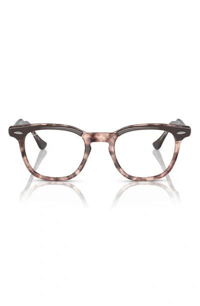 Shop Ray Ban Hawkeye 50mm Square Optical Glasses In Brown