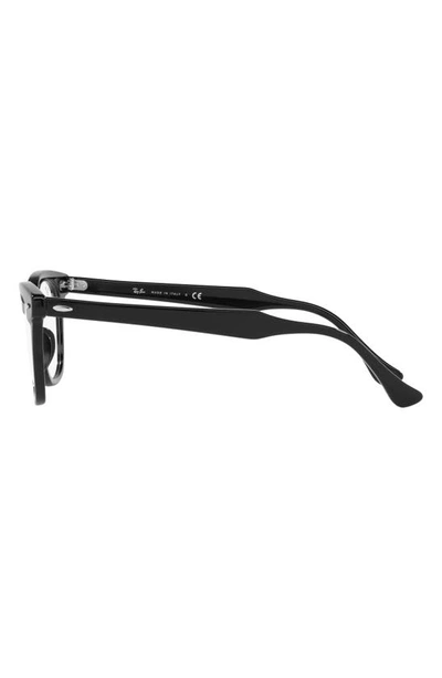Ray Ban Hawkeye 50mm Square Optical Glasses In Black