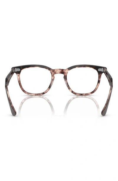 Shop Ray Ban Hawkeye 50mm Square Optical Glasses In Brown