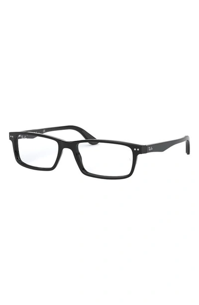 Shop Ray Ban 54mm Rectangular Optical Glasses In Black