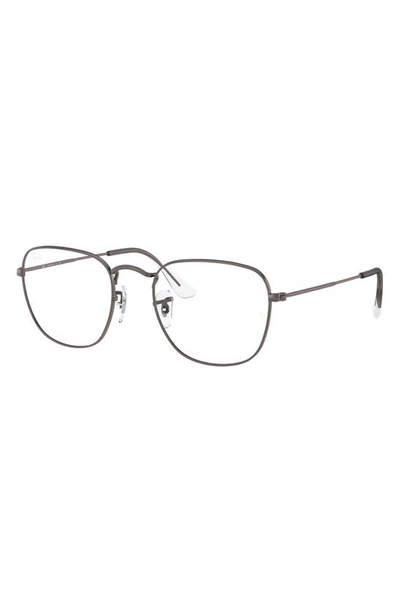 Ray Ban Frank 54mm Square Optical Glasses In Gunmetal