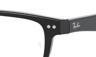 Shop Ray Ban 54mm Rectangular Optical Glasses In Black
