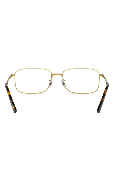 Shop Ray Ban 54mm Rectangular Optical Glasses In Yellow