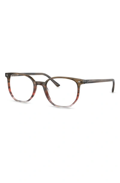 Shop Ray Ban Elliot 48mm Irregular Optical Glasses In Red