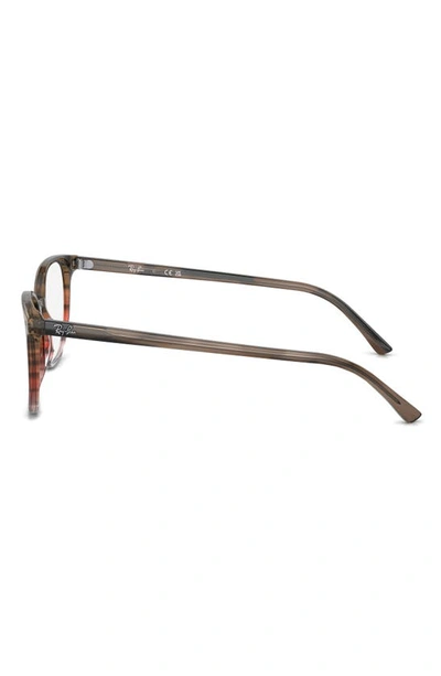 Ray Ban Elliot 48mm Irregular Optical Glasses In Red
