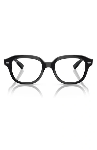 Shop Ray Ban Erik 51mm Square Optical Glasses In Black