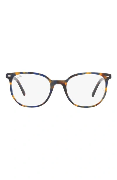 Shop Ray Ban Elliot 50mm Irregular Optical Glasses In Yellow