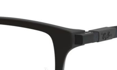 Shop Ray Ban 56mm Rectangular Optical Glasses In Matte Black